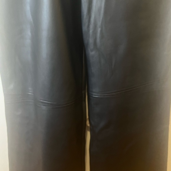 Zara faux leather straight pants. - Picture 2 of 6